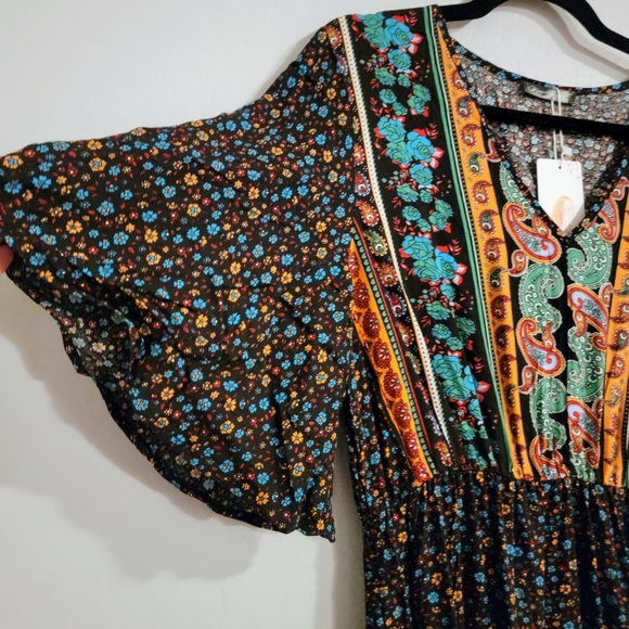NWT Boho Floral Maxi - Picture 2 of 4